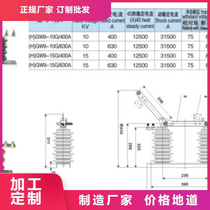 【隔离开关】GW9-10G/400A符合国家标准