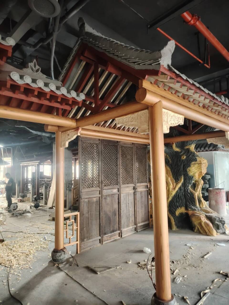 仿古園林建筑木紋漆批發廠家
