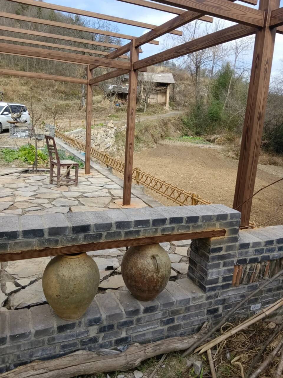 廊架長廊木紋漆，鋼結構金屬面木紋漆，仿木紋漆批發多少錢