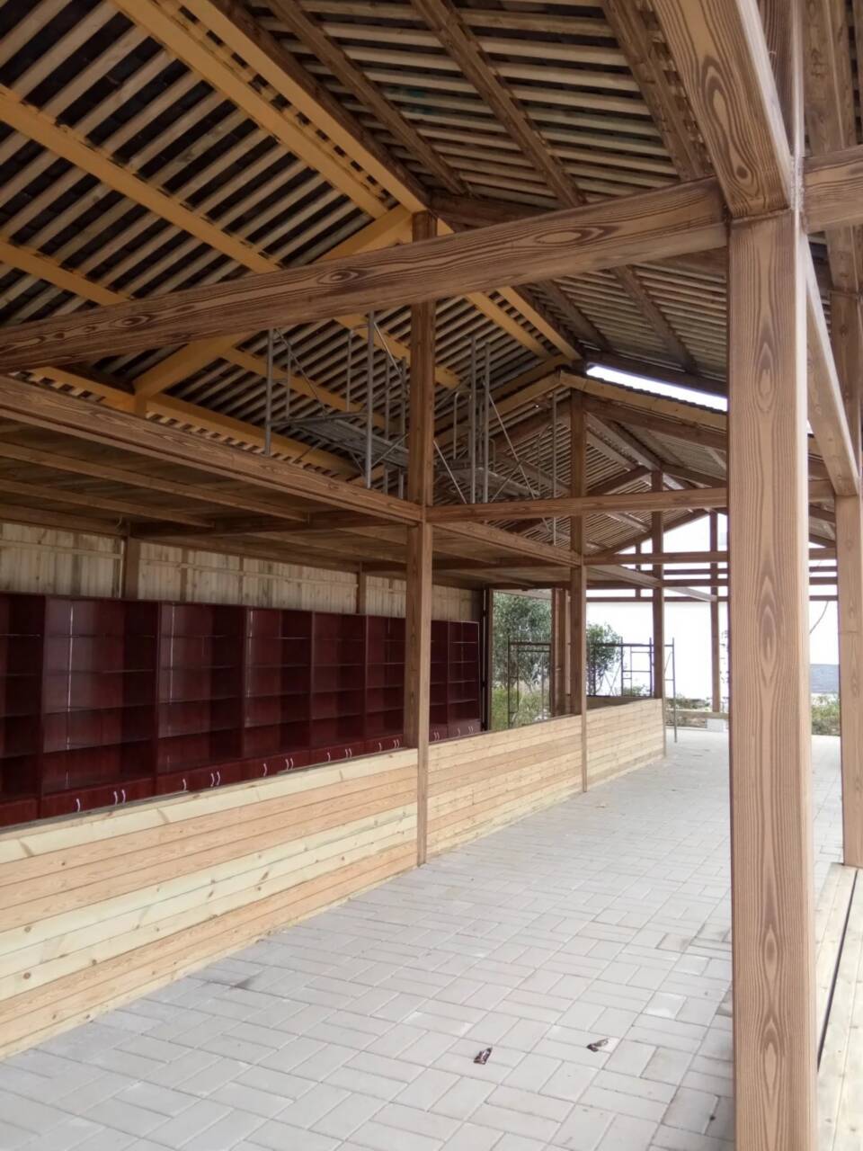 廊架護欄木紋漆，鋼結構仿木紋漆，仿古木紋漆廠家定制