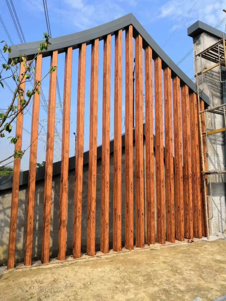 廊架長廊木紋漆批發廠家