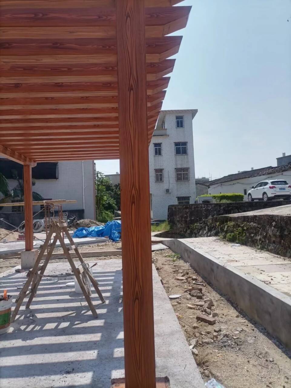 廊架長廊木紋漆包工包料